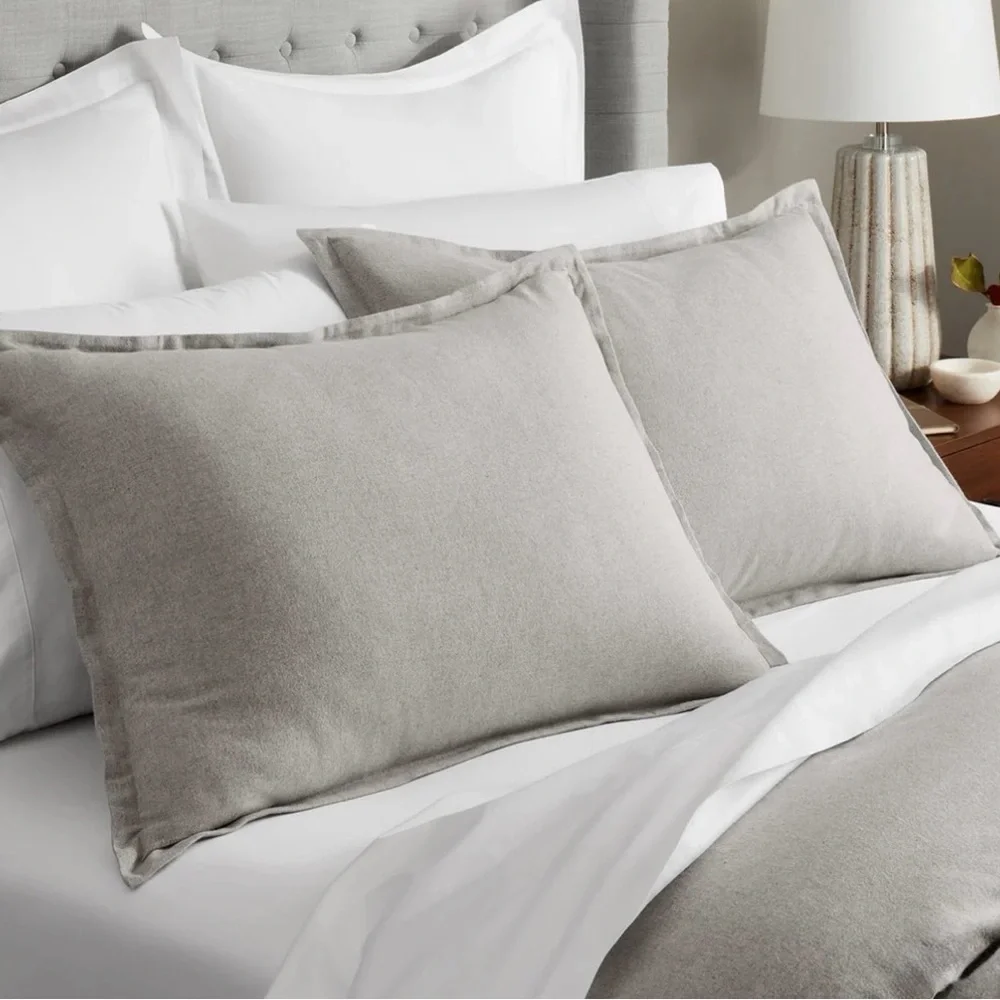 Boll & Branch Gray Flannel Duvet Cover Set